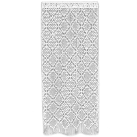 Heritage Lace 48 x 63 in. Diamond Fringe Panel; White 6415W-4863